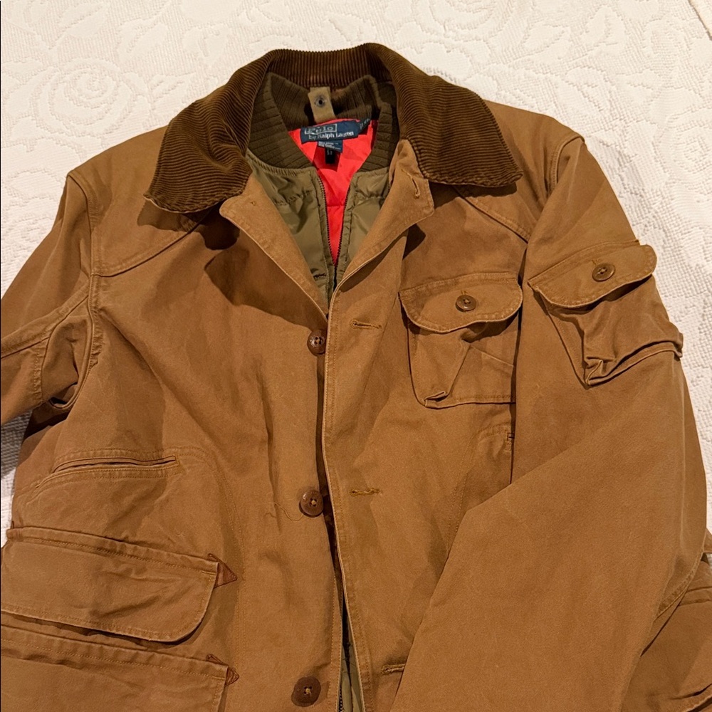 Polo by Ralph Lauren Brown Military Field Barn Jacket with removable inner vest
